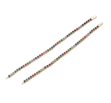 Load image into Gallery viewer, Bezel Set Rainbow Heart Bracelet
