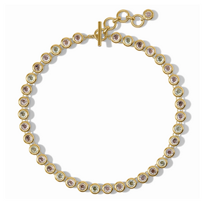 Multicolor Bezel Necklace
