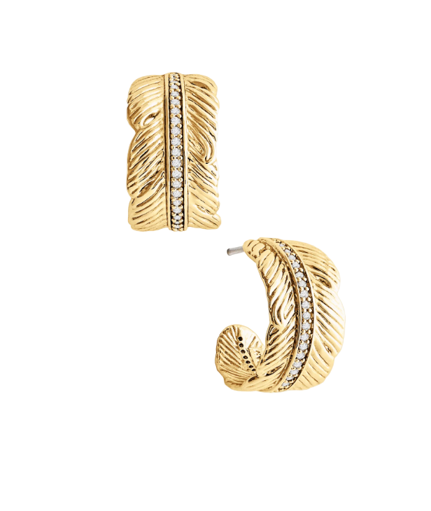 Small Feather Hoops