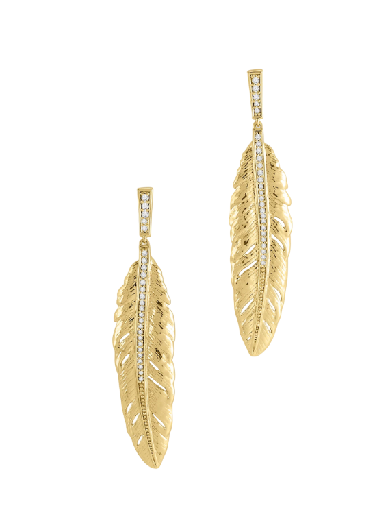 Feather Drop Earrings