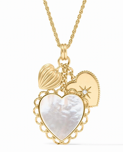 Heart Trio Charm Necklace