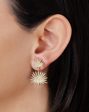 Load image into Gallery viewer, Palm Pave  Fan Earrings
