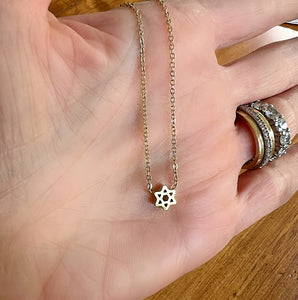 Tiny Star of David Necklace