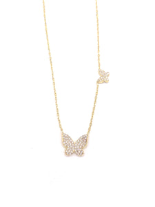 Double Butterfly Necklace